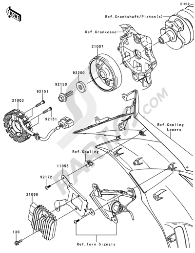 Kawasaki NINJA ZX-6R 2012 GENERATEUR