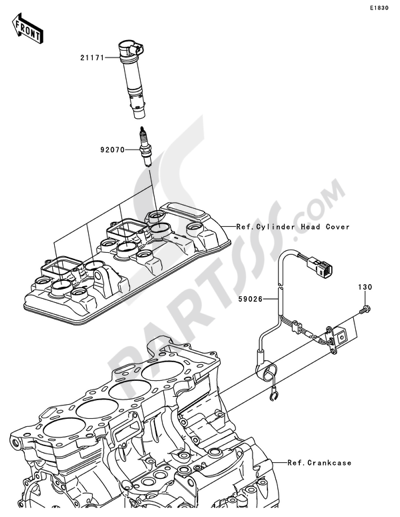 Kawasaki NINJA ZX-6R 2012 Dissassembly sheet. Purchase genuine