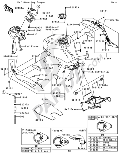 Muffler(s)(1/2) Kawasaki NINJA ZX-6R 2012
