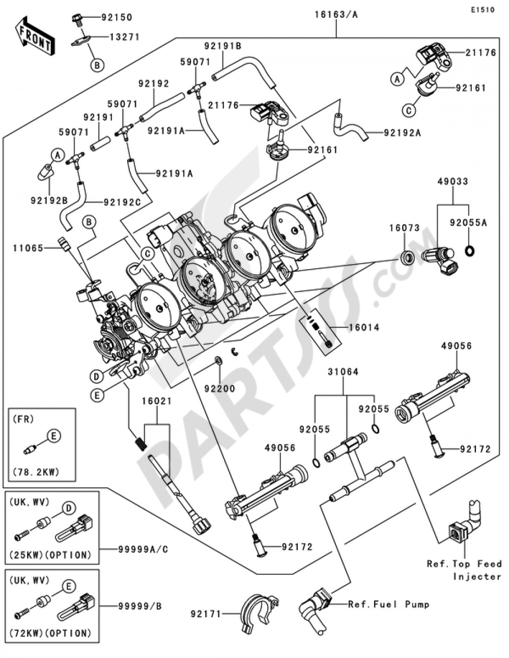 Throttle Kawasaki NINJA ZX-6R 2012