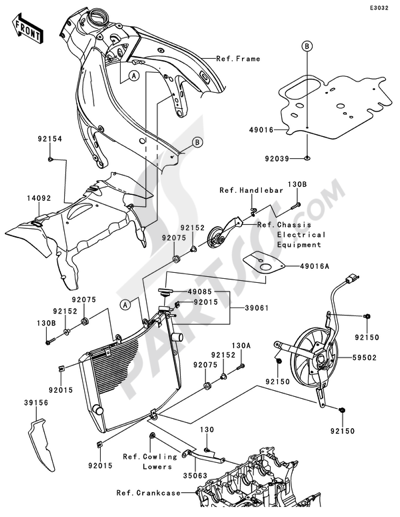 Kawasaki NINJA ZX-6R 2013 Radiator