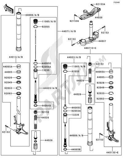 Kawasaki NINJA ZX-6R 2013 FRONT FORK