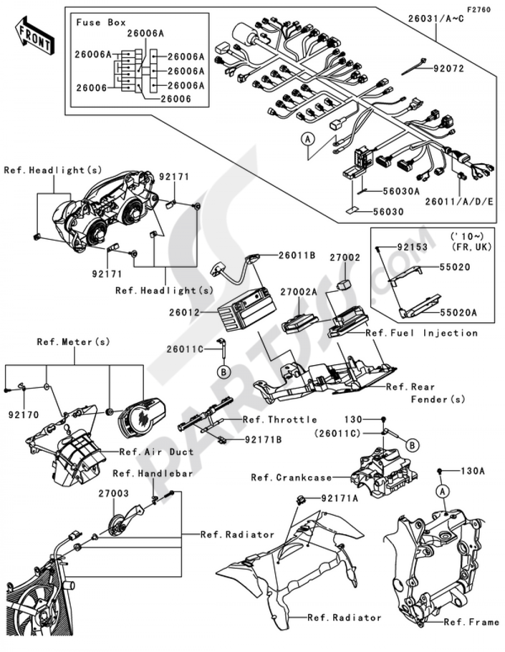 Chassis Electrical Equipment Kawasaki NINJA ZX-6R 2013