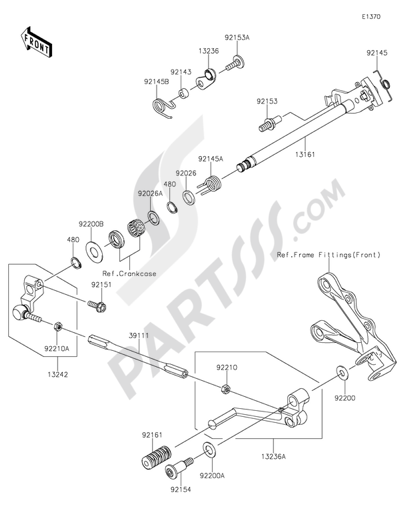 Kawasaki NINJA ZX-6R 2014 Gear Change Mechanism