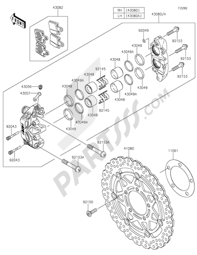 Kawasaki NINJA ZX-6R 2014 FRONT BRAKE