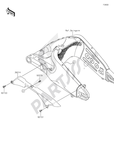 Kawasaki NINJA ZX-6R 2014 Chain Cover