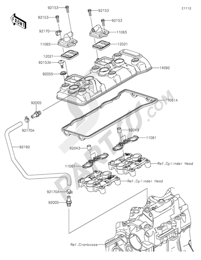 Kawasaki NINJA ZX-6R 2015 Cylinder Head Cover