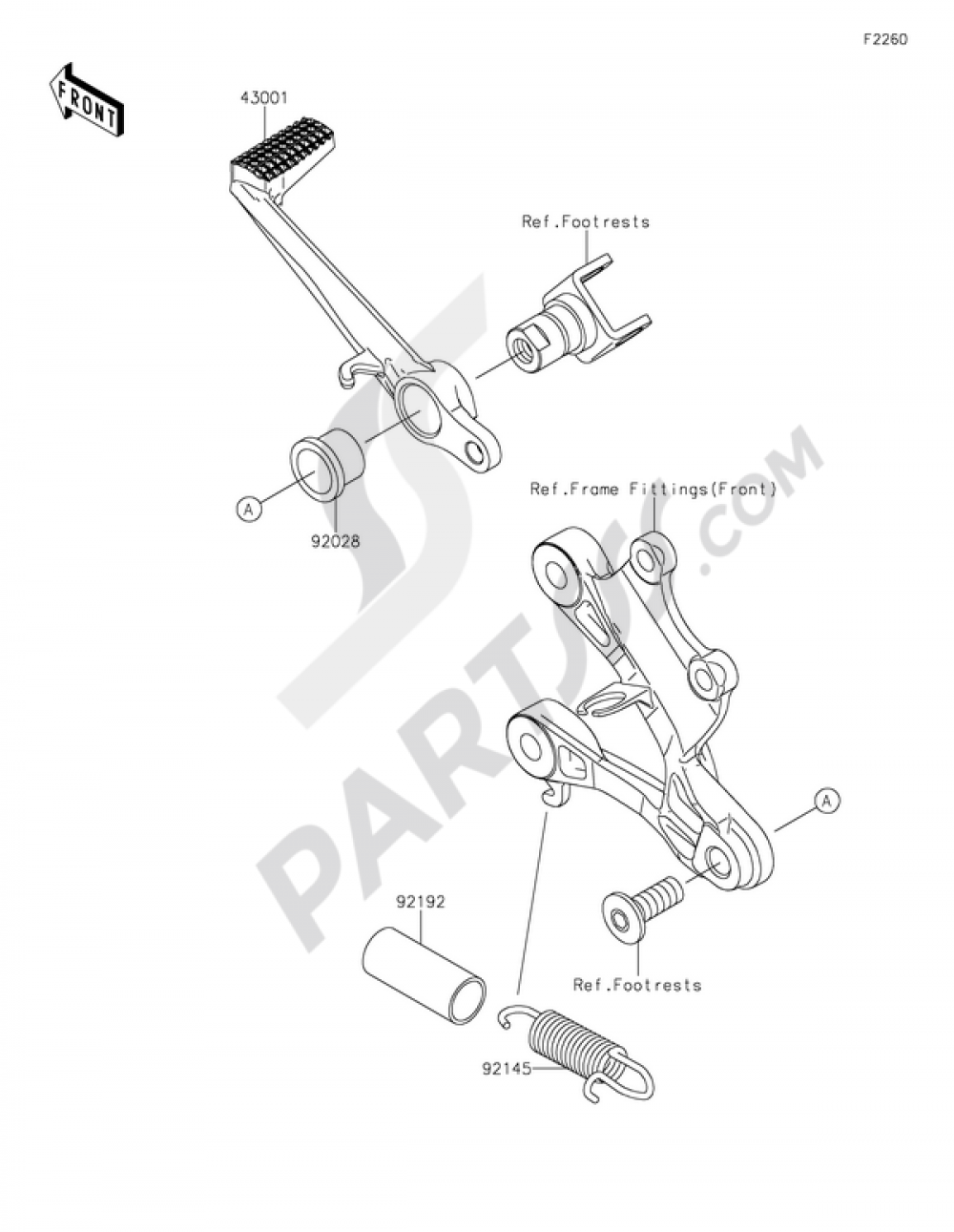 Brake Pedal Kawasaki NINJA ZX-6R 2015