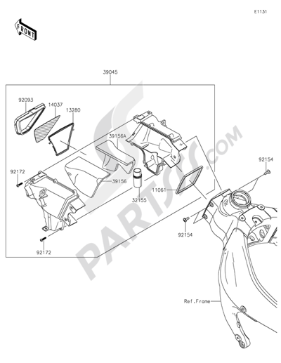 Kawasaki NINJA ZX-6R ABS 2013 Air Duct