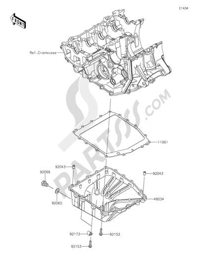 Kawasaki NINJA ZX-6R ABS 2013 Oil Pan