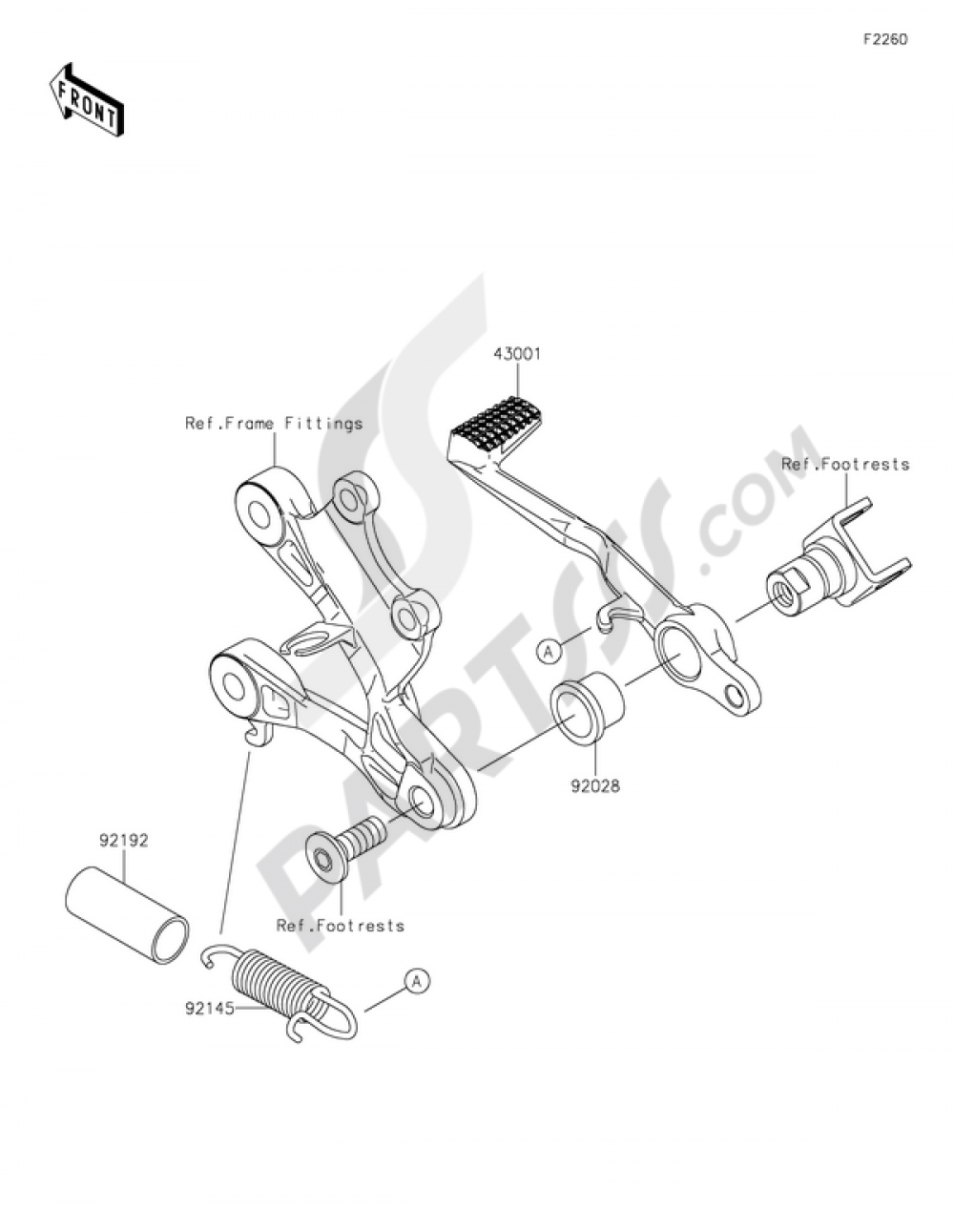 Brake Pedal Kawasaki NINJA ZX-6R ABS 2013