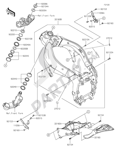 Kawasaki NINJA ZX-6R ABS 2015 FRAME