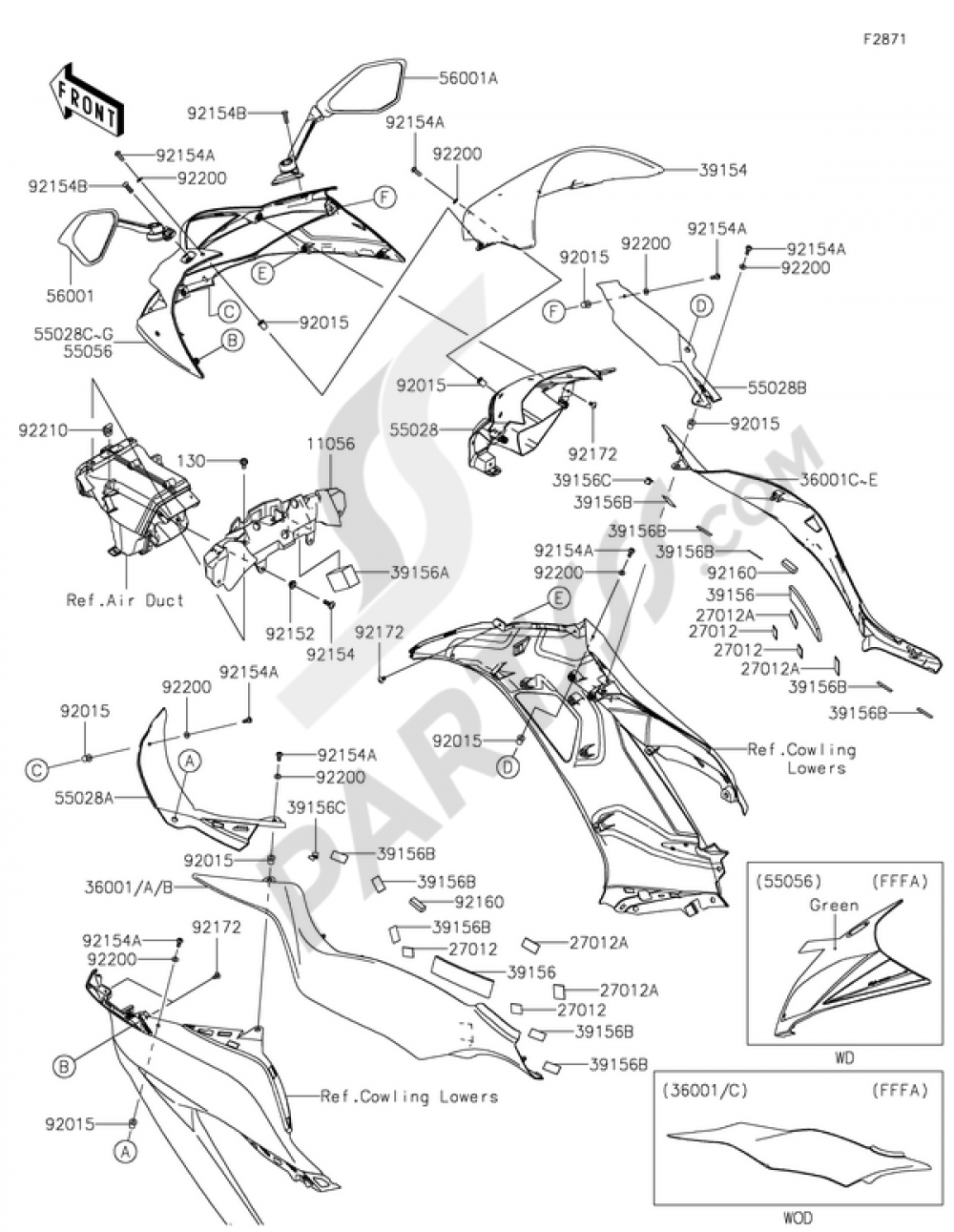 COWLING Kawasaki NINJA ZX-6R ABS 2015