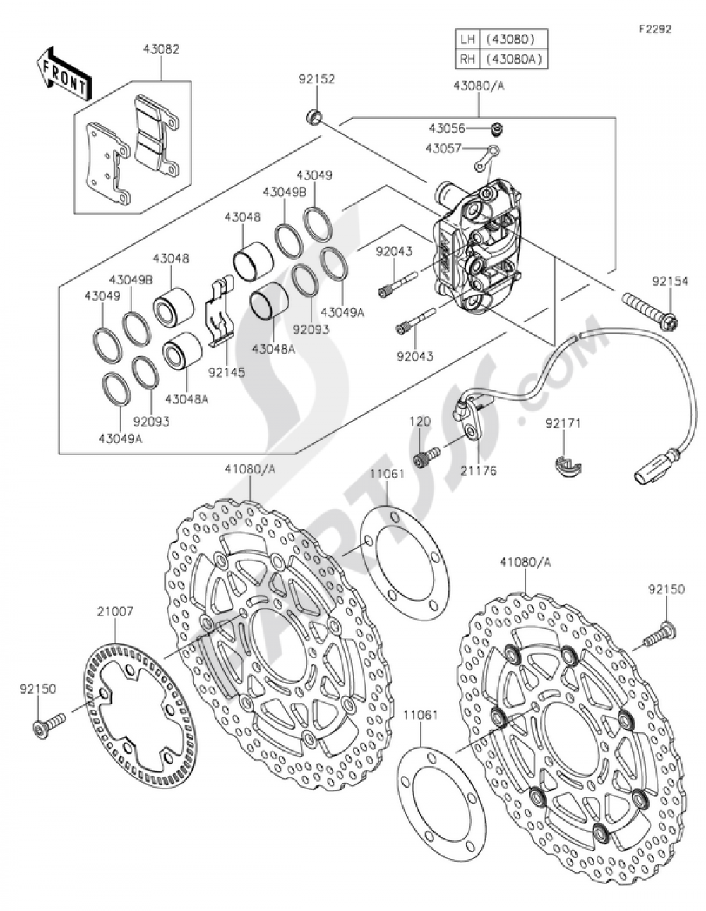 Front Brake Kawasaki NINJA ZX-6R ABS 2015