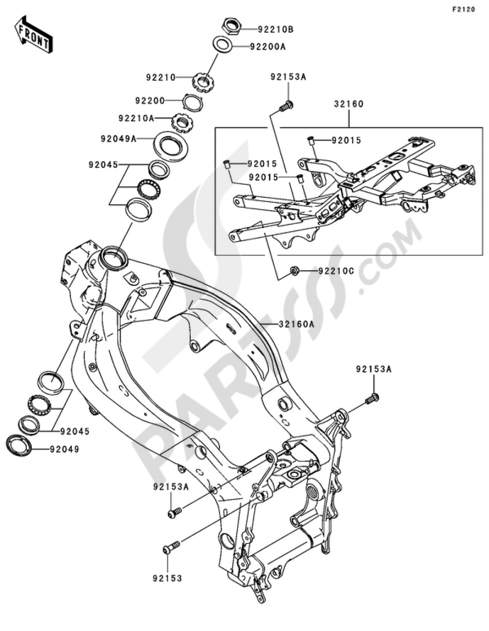 Frame Kawasaki NINJA ZX-6RR 2005