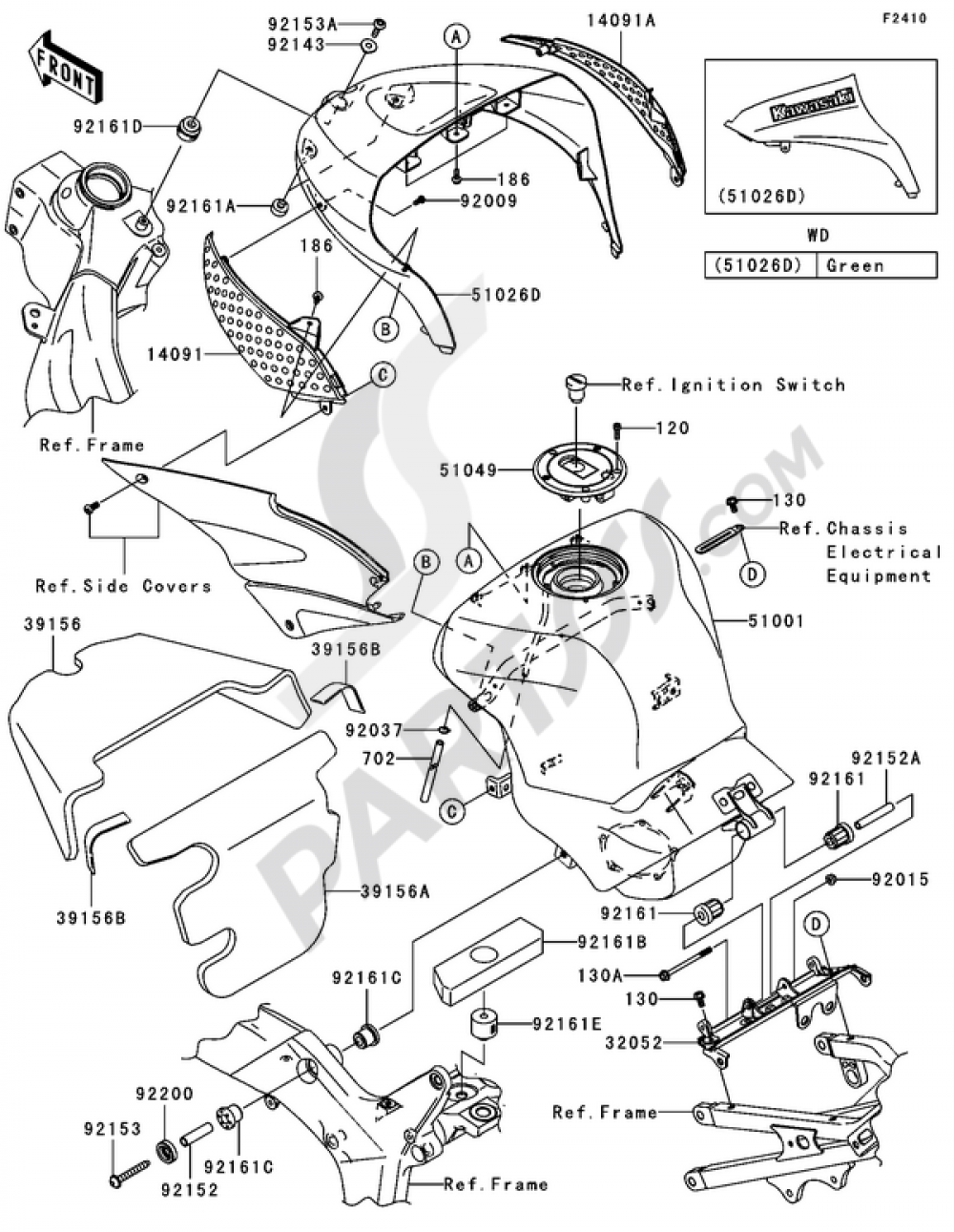 燃料タンク Kawasaki NINJA ZX-6RR 2005