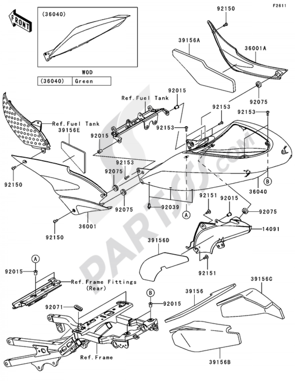 Side Covers Kawasaki NINJA ZX-6RR 2005