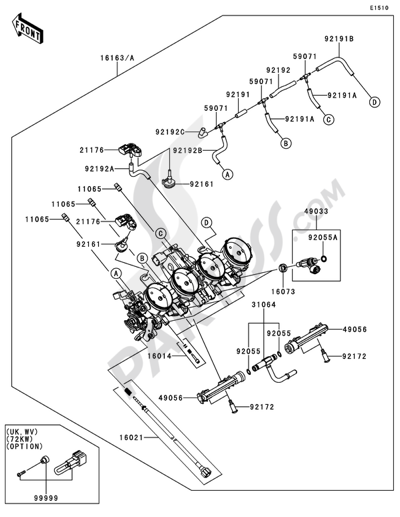 Kawasaki VERSYS 1000 2012 Throttle