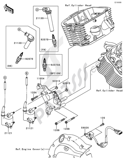 Kawasaki VN900 CLASSIC 2014 Ignition System