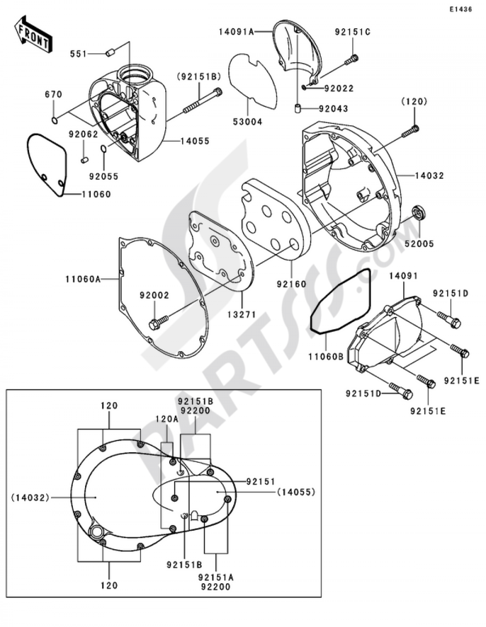 Right Engine Cover(s) Kawasaki W650 2006