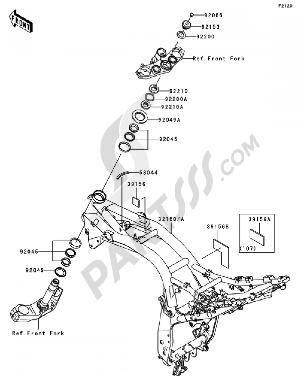 フレーム Kawasaki Z1000 2008