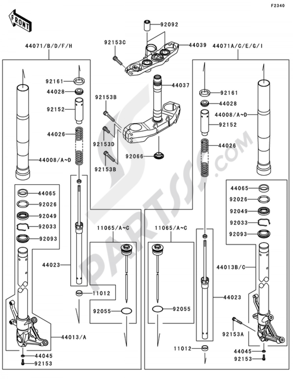 Front Fork(1/2) Kawasaki Z1000 2008