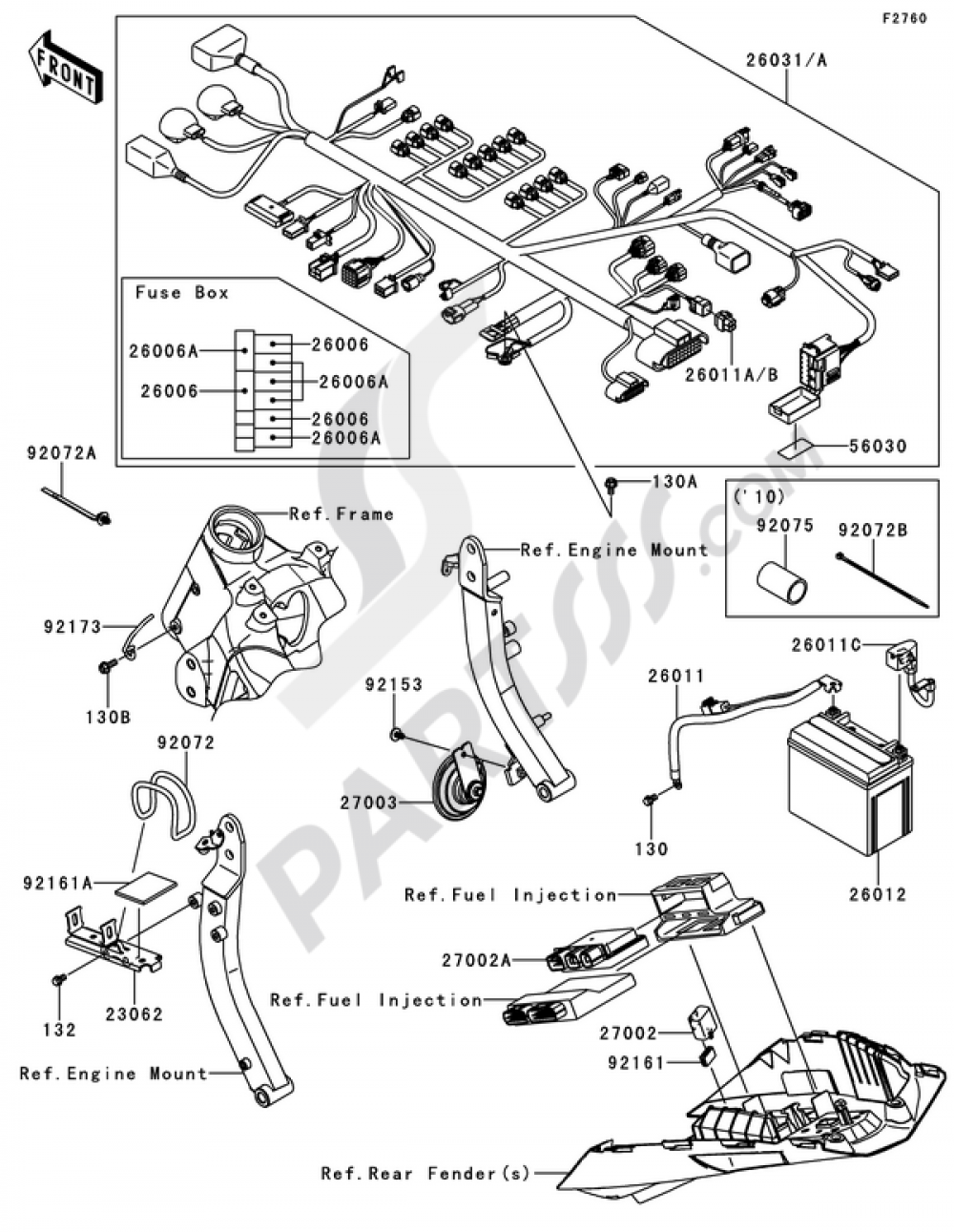 Chassis Electrical Equipment Kawasaki Z1000 2011