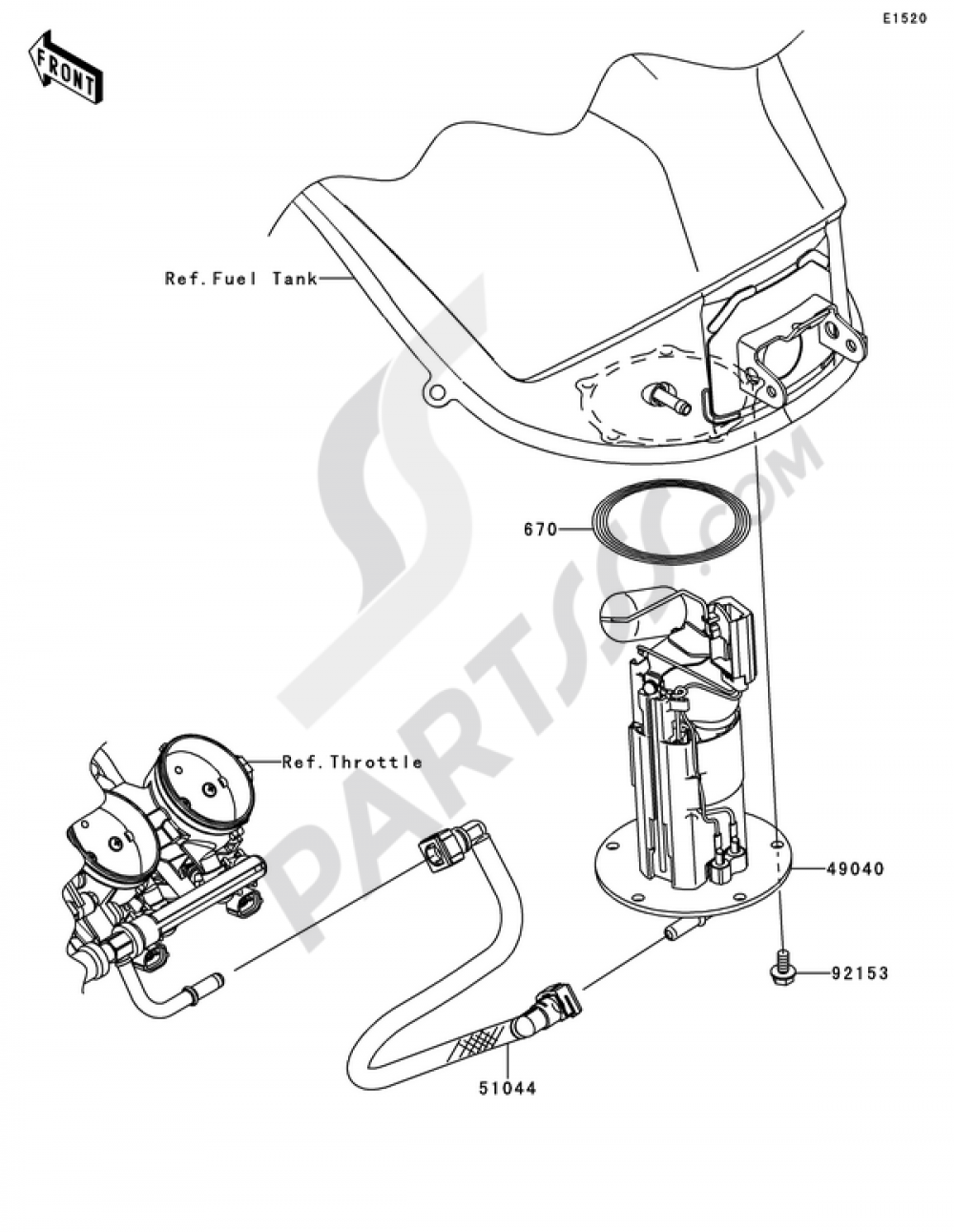 Fuel Pump Kawasaki Z1000 2012