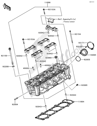 Kawasaki Z1000SX 2012 Cylinder Head