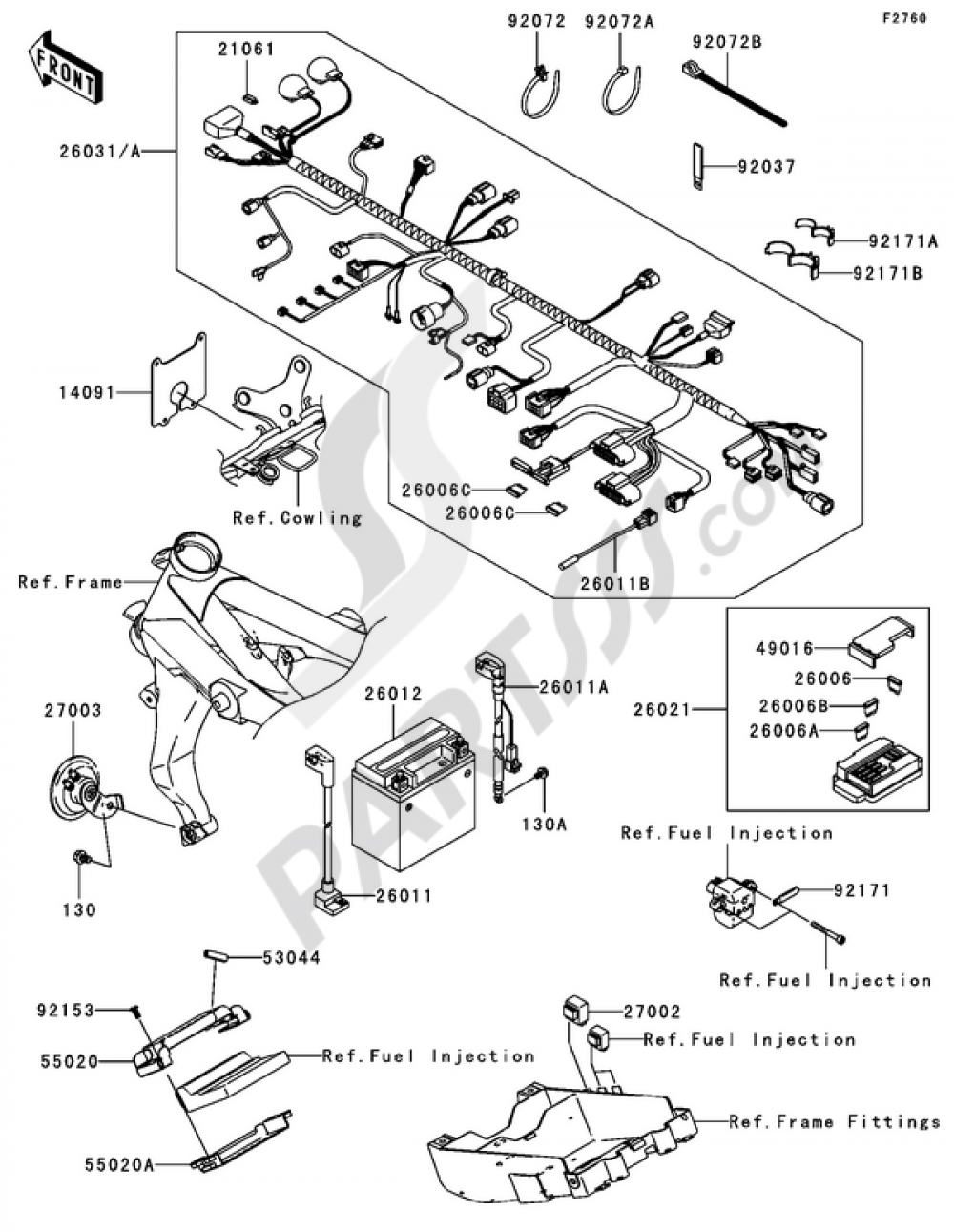 Chassis Electrical Equipment Kawasaki Z750 2006 kawasaki z750 fuse box 