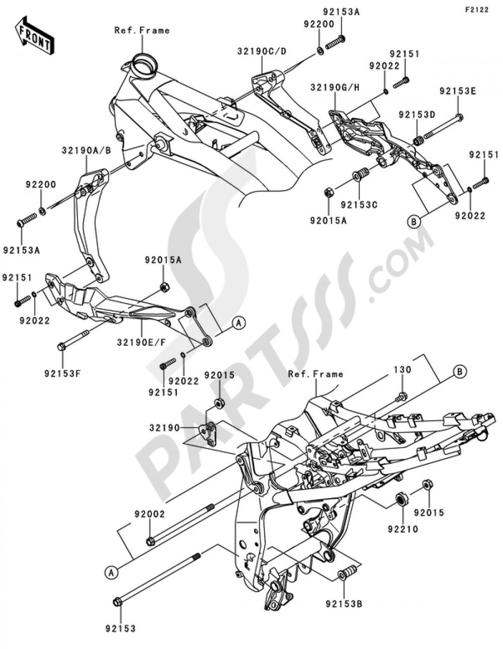 Engine Mount Kawasaki Z750 2007