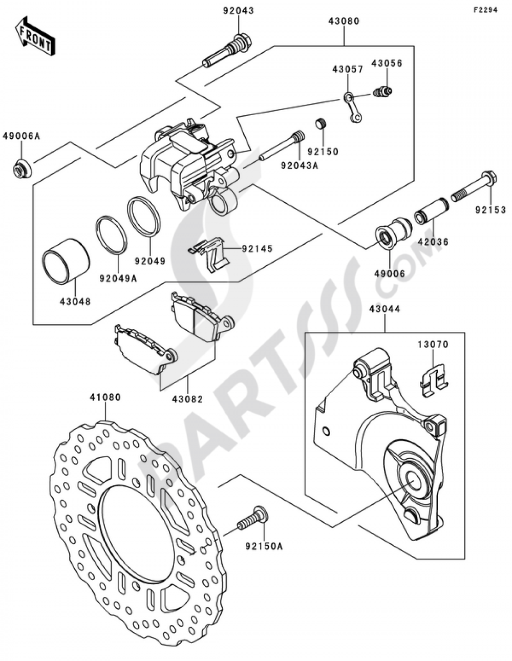 Rear Brake Kawasaki Z750 2008