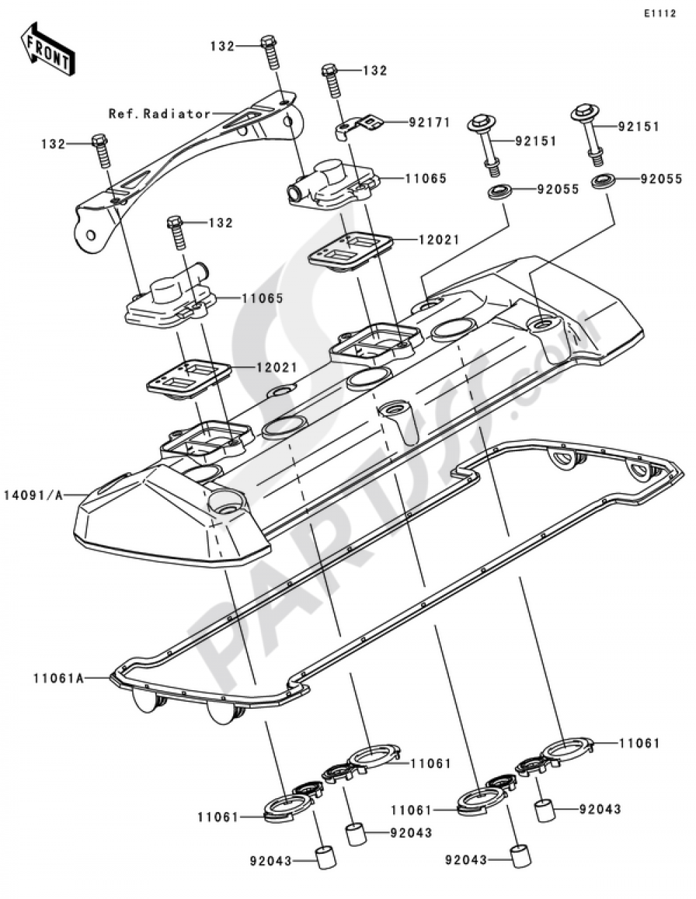 Cylinder Head Cover Kawasaki Z750 ABS 2009