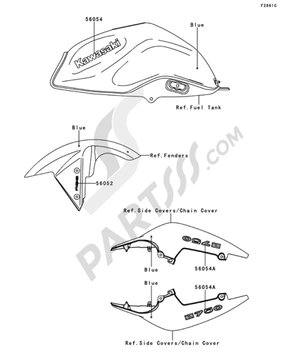 Cylinder Head Cover Kawasaki Z750 ABS 2009