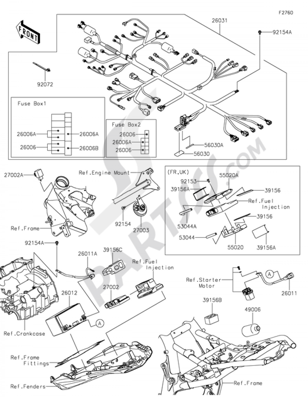 Chassis Electrical Equipment Kawasaki Z800 2013