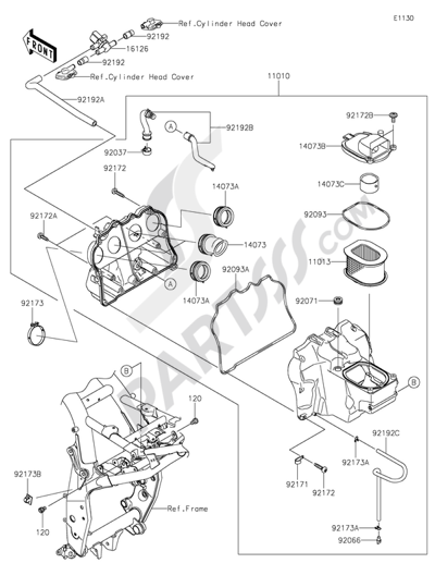 Engine Mount Kawasaki Z800 2013