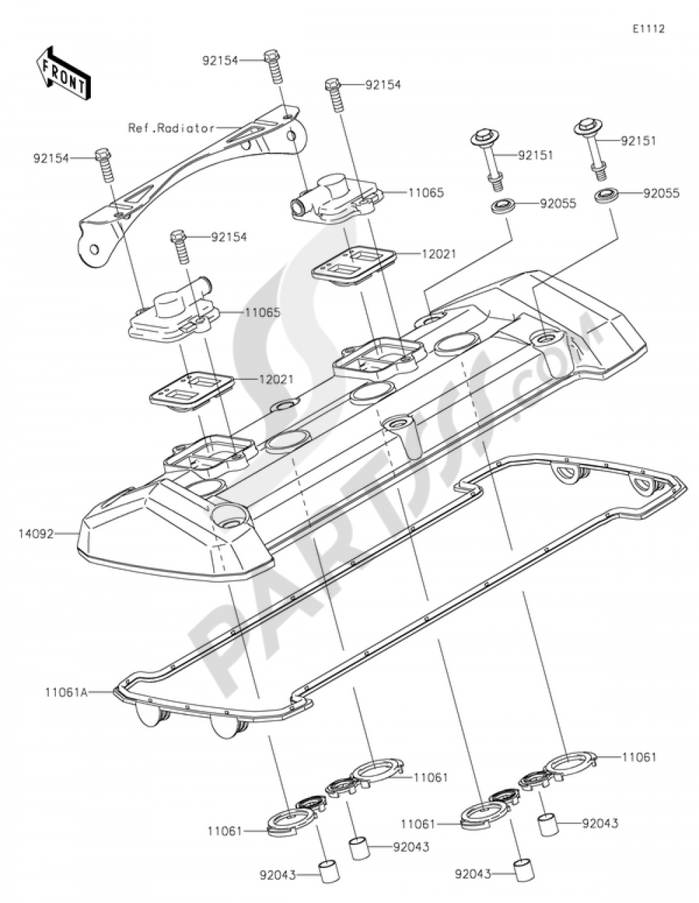 Cylinder Head Cover Kawasaki Z800 2016