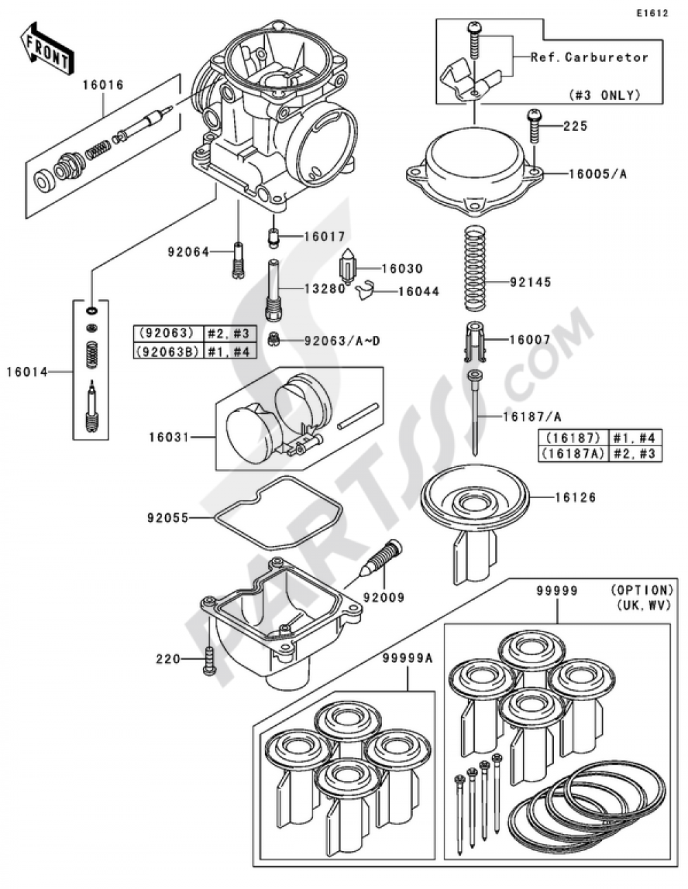 Carburetor Parts Kawasaki ZRX1200R 2004
