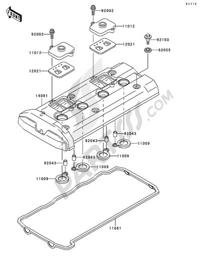 フロントフォーク Kawasaki ZRX1200R 2006