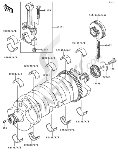 フロントフォーク Kawasaki ZRX1200R 2006
