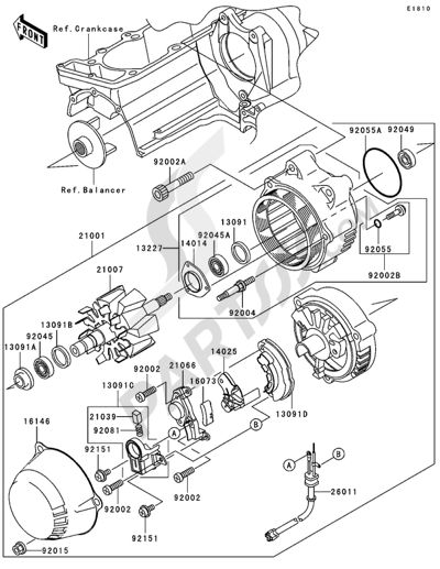 フロントフォーク Kawasaki ZRX1200R 2006
