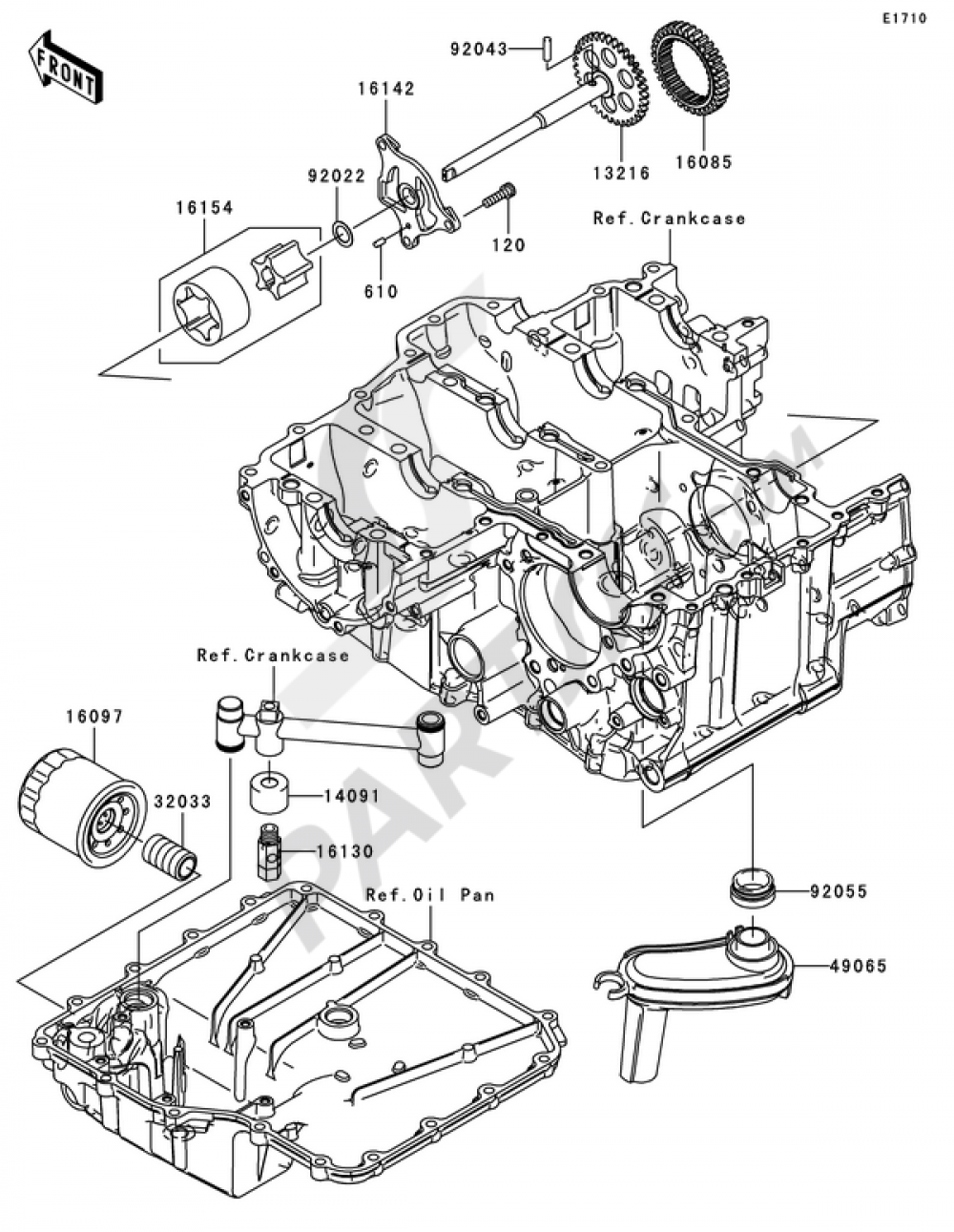 オイルポンプ Kawasaki ZZR1400 2007
