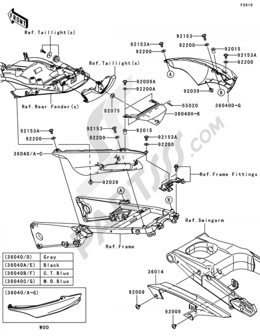 紗ページ Side Covers/Chain Cover Kawasaki ZZR1400 2007