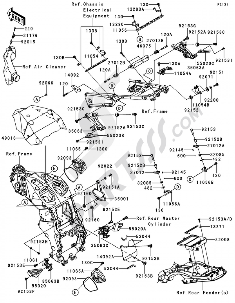 Frame Fittings(1/2) Kawasaki ZZR1400 ABS 2012