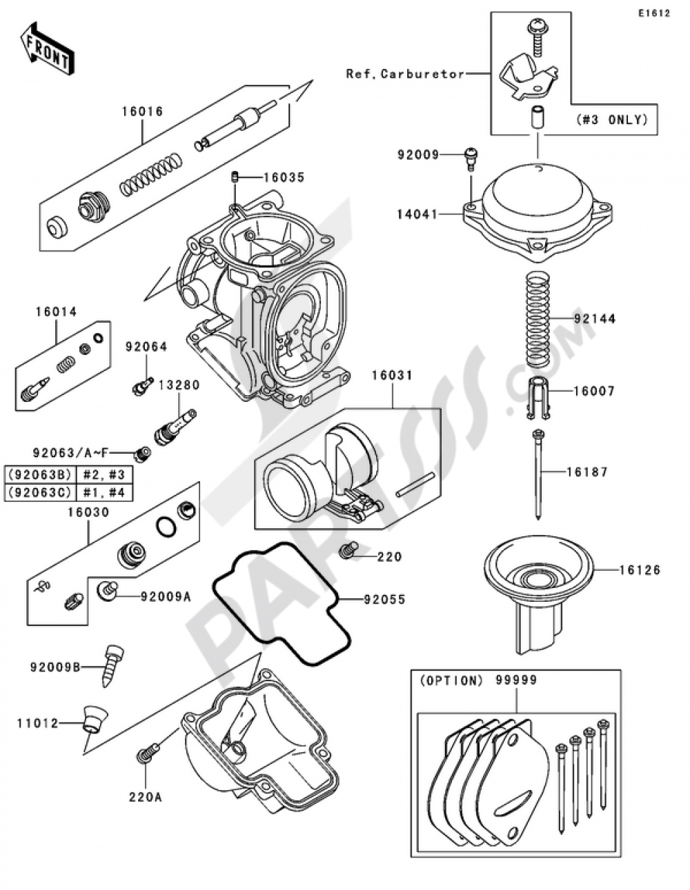 Carburetor Parts Kawasaki ZZR600 2006