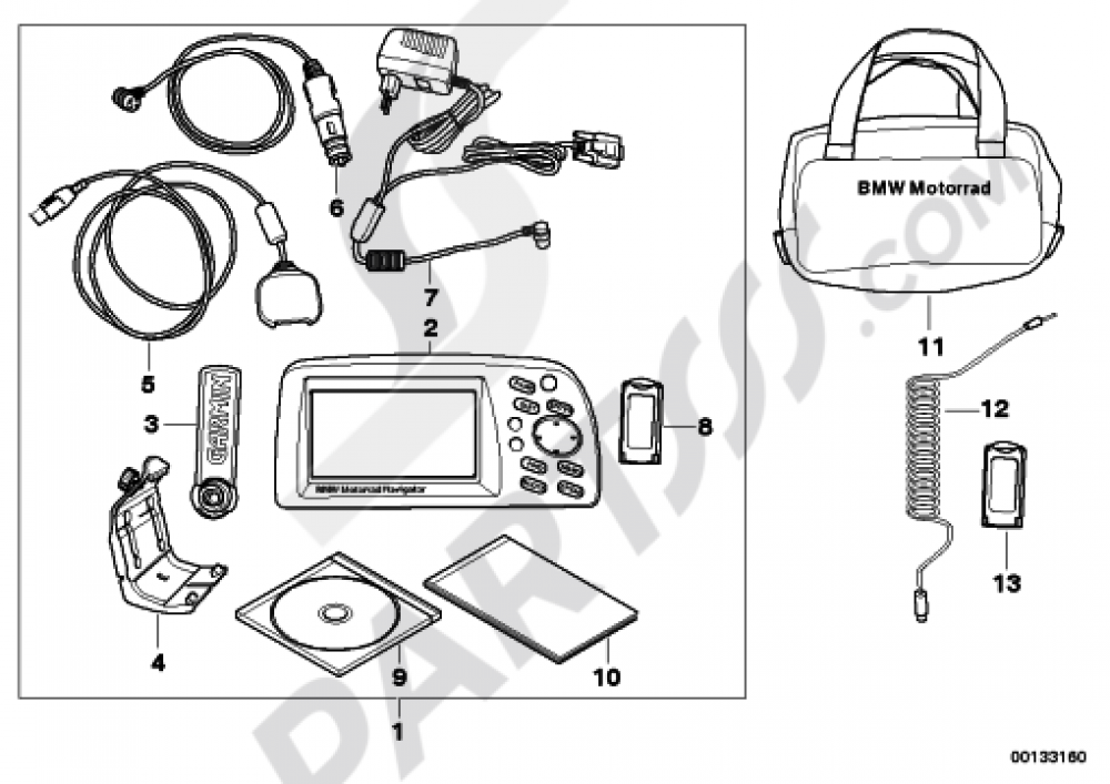 BMW MOTORCYCLE NAVIGATOR, EUROPE Bmw F650GS 2001-2004 (R13)