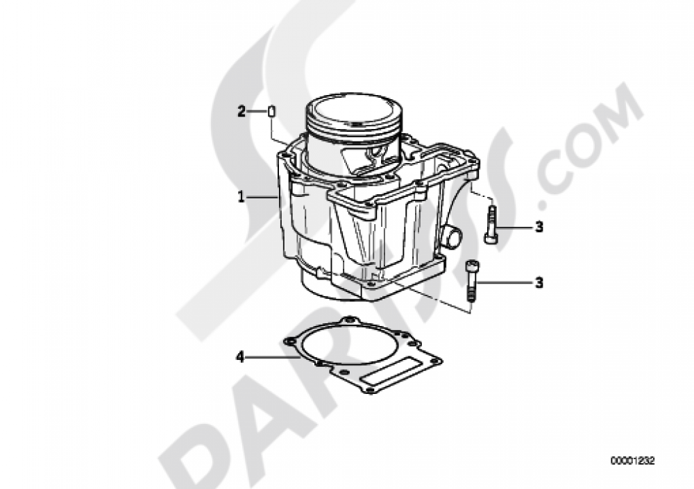 CYLINDER WITH PISTON Bmw F650GS 20012004 (R13)
