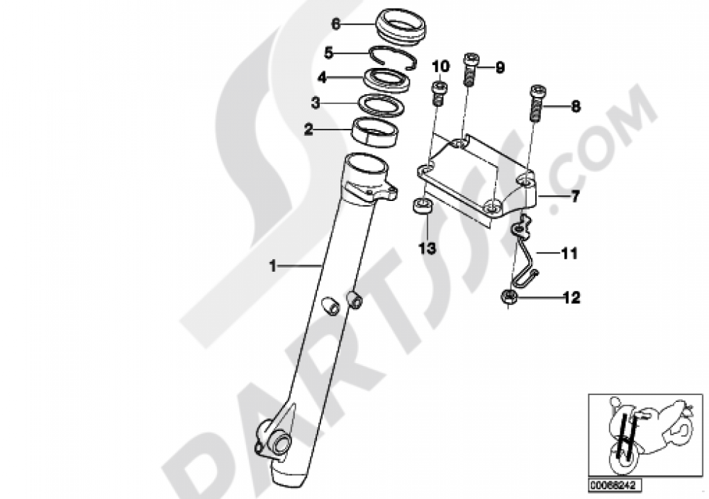 Pyramid Parts Fork Suspension Kit For BMW F650 GS 2000 – Dual Sport & Street Motorcycle