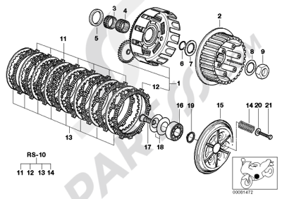BMW F650GS 2000年 実働 部品取り Bmw F650GS Dakar 2001-2004 (R13). 分解図 純正部品をオンライン購入