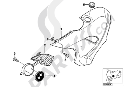 Bmw F650GS Dakar 2001-2004 (R13). 分解図 純正部品をオンライン購入